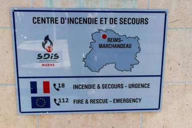 Reims, Fransa - 02 Eylül 2023 Reims itfaiyecileri kapılarını açıyor. Etkinlik, kurtarma merkezinin 30. yıldönümü münasebetiyle düzenleniyor..