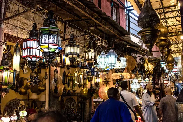 Marrakech Maroko Srpna 2023 Souk Marrákeši Nachází Medíně Tradiční Arabské — Stock fotografie