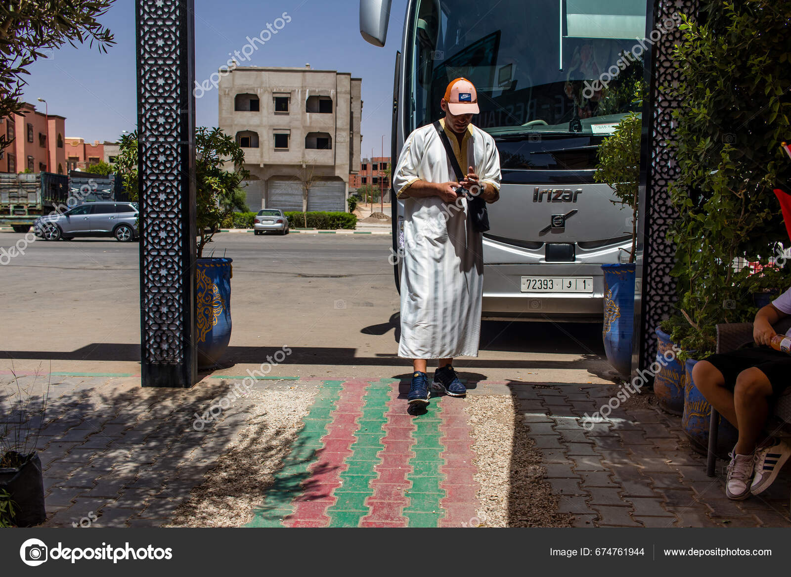 Marrakech Morocco August 2023 People Traveling Supratours Bus Marrakech