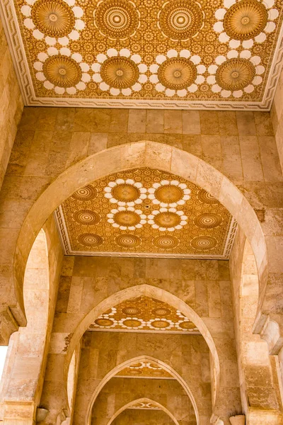Casablanca Maroko Srpna 2023 Mešita Hassan Nachází Casablance Postaven Částečně — Stock fotografie