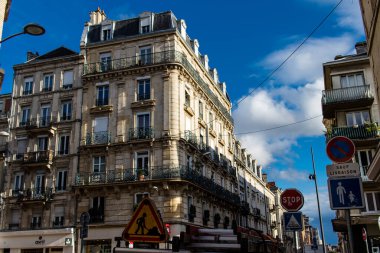 Reims, Fransa - 22 Eylül 2023 Reims şehri, sembolik bir şehir ve Fransa 'nın Şampanya başkenti.