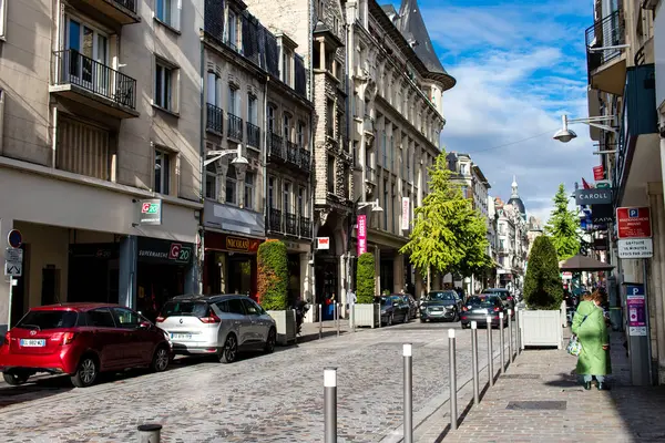 프랑스 2023년 22일 랭스의 상징적인 도시와 프랑스의 샴페인 — 스톡 사진