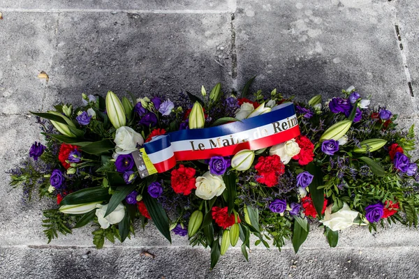 Reims Franciaország Szeptember 2023 Háborús Emlékmű Francia Katonák Tiszteletére Akik — Stock Fotó