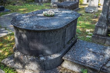 Reims, Fransa - 06 Ekim 2023 Vatandaşların Mezarlığı Reims, sembolik bir şehir ve Fransa 'nın Şampanya başkenti.