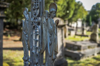 Reims, Fransa - 06 Ekim 2023 Vatandaşların Mezarlığı Reims, sembolik bir şehir ve Fransa 'nın Şampanya başkenti.