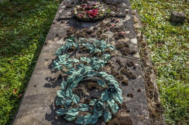 Reims, Fransa - 06 Ekim 2023 Vatandaşların Mezarlığı Reims, sembolik bir şehir ve Fransa 'nın Şampanya başkenti.