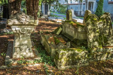 Reims, Fransa - 06 Ekim 2023 Vatandaşların Mezarlığı Reims, sembolik bir şehir ve Fransa 'nın Şampanya başkenti.