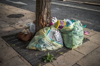 Reims, Fransa - 26 Ekim 2023 Reims şehri, sembolik bir şehir ve Fransa 'nın şampanya başkenti..