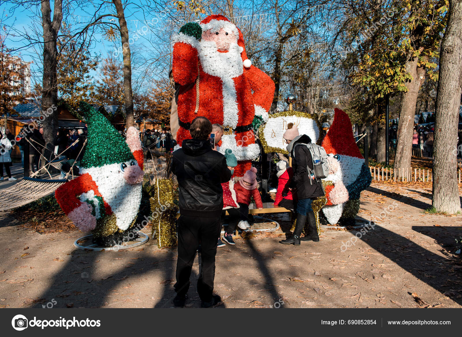 Reims France December 2023 People Visiting Christmas Market Town Reims Stock Editorial Photo