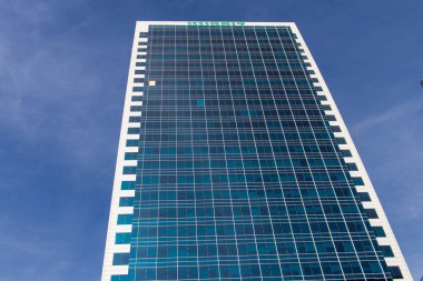 Tel Aviv, İsrail - 10 Aralık 2023 Tel Aviv şehir merkezi ve mimarisi, İsrail 'in simgesel bir şehri..