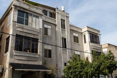 Tel Aviv, İsrail - 10 Aralık 2023 Tel Aviv şehir merkezi ve mimarisi, İsrail 'in simgesel bir şehri..