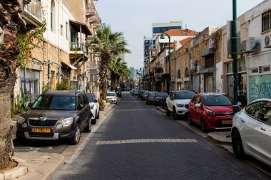 Tel Aviv, İsrail - 10 Aralık 2023 Tel Aviv şehir merkezi ve mimarisi, İsrail 'in simgesel bir şehri..