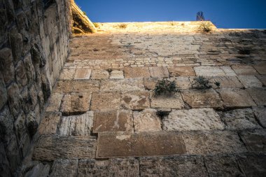 Kudüs, İsrail 19 Aralık 2023 Batı Duvarı, Eski Kudüs 'te ve Tapınak Dağı' nın bir parçası olan Yahudi halkı için dünyanın en dini mekanıdır.