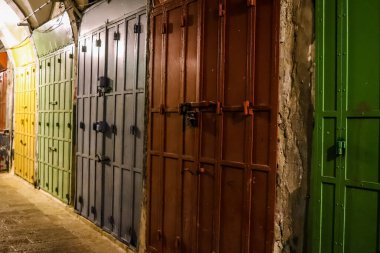 Kudüs, İsrail - 25 Aralık 2023 İsrail 'in amblemli bir şehri olan Kudüs' ün eski kent manzarası.