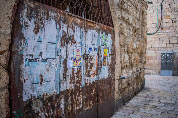 Jerusalem, Israel December 27, 2023 The streets of the Jewish quarter of the Old City of Jerusalem. Jews live in this residential area of Jerusalem's Old City
