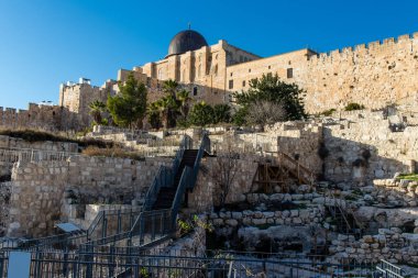 Jrusalem, Isral 27 dcembre 2023 fouilles bijacentes l 'Arche de Robinson, un Esccalier monumental port par une arche de pierre dweltuelle, qui se trouvait autrefois l' angle sud-ouest du Temple