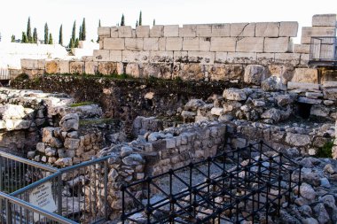 Jrusalem, Isral 27 dcembre 2023 fouilles bijacentes l 'Arche de Robinson, un Esccalier monumental port par une arche de pierre dweltuelle, qui se trouvait autrefois l' angle sud-ouest du Temple