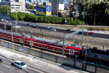Tel Aviv, İsrail, 30 Aralık 2023 Tel Aviv, ikonik şehir. Tel Aviv modern binaları ve mimarisi ile dünyanın en canlı şehirlerinden biridir.