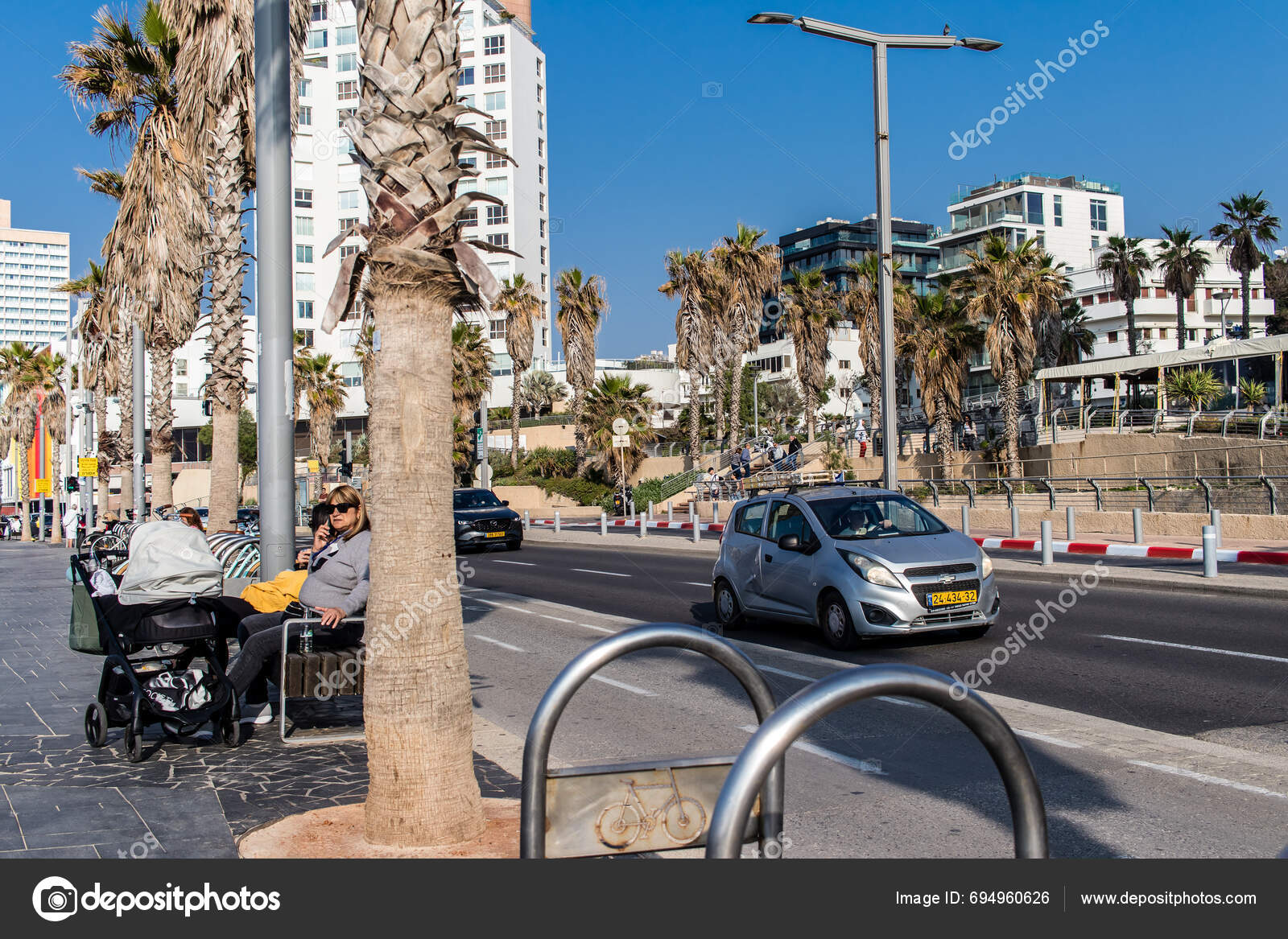 Tel Aviv Israel January 2024 Heavy Automobile Traffic Herbert Samuel   Depositphotos 694960626 Stock Photo Tel Aviv Israel January 2024 