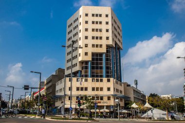 Tel Aviv, İsrail 9 Ocak 2024 Tel Aviv, ikonik şehir. Tel Aviv modern binaları ve mimarisi ile dünyanın en canlı şehirlerinden biridir.