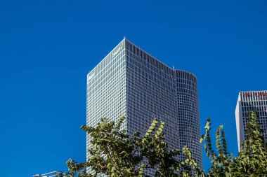 Tel Aviv, İsrail 10 Ocak 2024 Tel Aviv, ikonik şehir. Tel Aviv modern binaları ve mimarisi ile dünyanın en canlı şehirlerinden biridir.