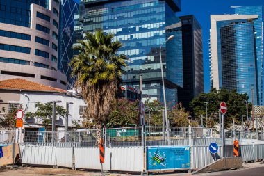 Tel Aviv, İsrail 16 Ocak 2024 Tel Aviv, ikonik şehir. Tel Aviv modern binaları ve mimarisi ile dünyanın en canlı şehirlerinden biridir.