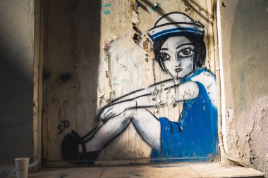 Tel Aviv, İsrail 24 Ocak 2024 Cityscape ve Tel Aviv mimarisi, ikonik şehir İsrail. Tel Aviv modern ve geleneksel binaları ile dünyanın en canlı şehirlerinden biridir.