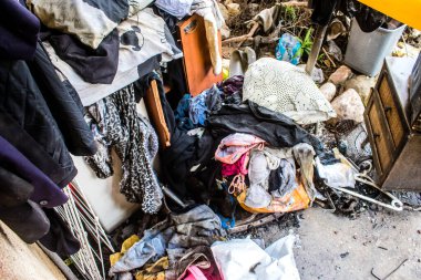 Kibbutz Kfar Aza, İsrail - 29 Ocak 2024 Kibbutz Kfar Aza 'nın evlerine yapılan saldırıdan sonra. Hasara 7 Ekim 2023 'te Hamas teröristleri neden oldu..