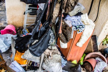 Kibbutz Kfar Aza, İsrail - 29 Ocak 2024 Kibbutz Kfar Aza 'nın evlerine yapılan saldırıdan sonra. Hasara 7 Ekim 2023 'te Hamas teröristleri neden oldu..