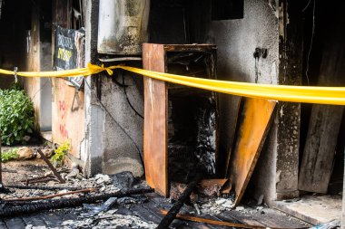 Kibbutz Kfar Aza, İsrail - 29 Ocak 2024 Kibbutz Kfar Aza 'nın evlerine yapılan saldırıdan sonra. Hasara 7 Ekim 2023 'te Hamas teröristleri neden oldu..