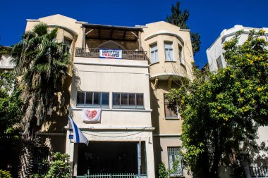 Tel Aviv, İsrail, 10 Şubat 2024 Tel Aviv, sembolik bir şehir. Tel Aviv modern ve geleneksel binaları ile dünyanın en canlı şehirlerinden biridir.