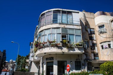 Tel Aviv, İsrail, 26 Şubat 2024 Tel Aviv sembolik bir şehir. Tel Aviv, modern ve geleneksel binaları ile dünyanın en canlı şehirlerinden biridir.