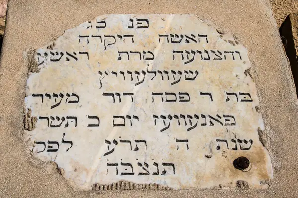 Tel Aviv, İsrail, 26 Şubat 2024 Trumpeldor Mezarlığı, Tel Aviv 'de bulunan tarihi bir mezarlıktır. Mezarlıkta yaklaşık 5000 mezar var.