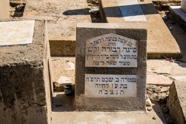 Tel Aviv, İsrail, 26 Şubat 2024 Trumpeldor Mezarlığı, Tel Aviv 'de bulunan tarihi bir mezarlıktır. Mezarlıkta yaklaşık 5000 mezar var.