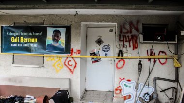 Kibbutz Kfar Aza, İsrail, 29 Ocak 2024 Kibbutz Kfar Aza 'daki evler otomatik silahlardan çok sayıda isabet aldı ya da ateşe verildi. Onlar hala insanlığa karşı suç mahalli olarak kabul ediliyor.