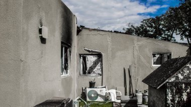Kibbutz Kfar Aza, İsrail, 29 Ocak 2024 Kibbutz Kfar Aza 'daki evler otomatik silahlardan çok sayıda isabet aldı ya da ateşe verildi. Onlar hala insanlığa karşı suç mahalli olarak kabul ediliyor.