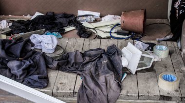 Kibbutz Kfar Aza, İsrail, 29 Ocak 2024 Kibbutz Kfar Aza 'daki evler otomatik silahlardan çok sayıda isabet aldı ya da ateşe verildi. Onlar hala insanlığa karşı suç mahalli olarak kabul ediliyor.