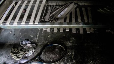 Kibbutz Kfar Aza, İsrail, 29 Ocak 2024 Kibbutz Kfar Aza 'daki evler otomatik silahlardan çok sayıda isabet aldı ya da ateşe verildi. Onlar hala insanlığa karşı suç mahalli olarak kabul ediliyor.