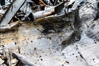 Kharkiv, Ukrayna, 4 Haziran 2024 Faktor-Druk matbaası 23 Mayıs 'taki büyük roket saldırısı sonrasında hasar gördü. Rus füzeleri yedi kişiyi öldürdü ve 50.000 'den fazla kitap yok edildi..