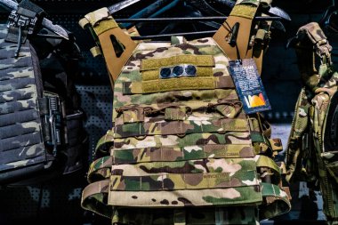Kharkiv, Ukrayna, 6 Haziran 2024 Cezalandırıcı askeri mağazası, en iyi orjinal ordu ve taktik mallar, askeri, özel taktik birimler ve polis için yüksek kaliteli askeri teçhizat sunar..