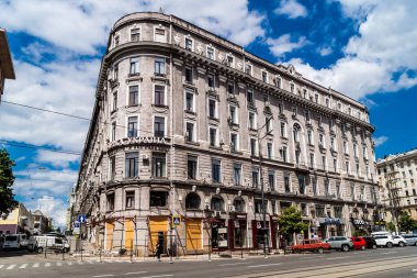 Kharkiv, Ukrayna, 6 Haziran 2024 Kharkiv şehri savaş sırasında Rusya 'nın tarihi ve modern binaları Rus füzelerinin ve sirenlerin sesi her gün yankılanıyor.