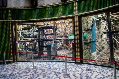 Kharkiv, Ukrayna, 11 Haziran 2024 Kharkiv Hayvanat Bahçesi, 1895 'te kuruldu. Savaşa ve şehre saldırı riskine rağmen burası açık ve aileler ve askerler tarafından ziyaret ediliyor..