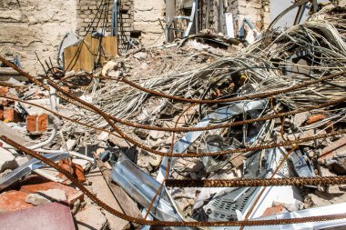 Kramatorsk, Ukrayna, 6 Temmuz 2024. Kramatorsk 'ta popüler bir restoran Haziran 2023' te bir Rus Iskander füzesiyle vuruldu.