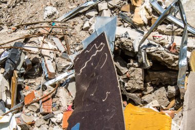 Kramatorsk, Ukrayna, 6 Temmuz 2024. Kramatorsk 'ta popüler bir restoran Haziran 2023' te bir Rus Iskander füzesiyle vuruldu.