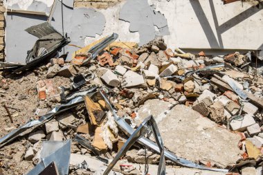 Kramatorsk, Ukrayna, 6 Temmuz 2024. Kramatorsk 'ta popüler bir restoran Haziran 2023' te bir Rus Iskander füzesiyle vuruldu.