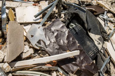 Kramatorsk, Ukrayna, 6 Temmuz 2024. Kramatorsk 'ta popüler bir restoran Haziran 2023' te bir Rus Iskander füzesiyle vuruldu.