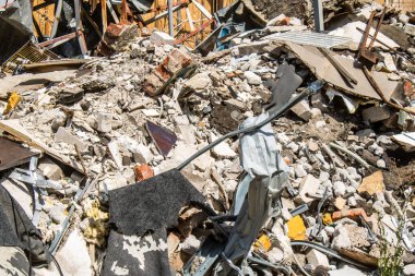 Kramatorsk, Ukrayna, 6 Temmuz 2024. Kramatorsk 'ta popüler bir restoran Haziran 2023' te bir Rus Iskander füzesiyle vuruldu.