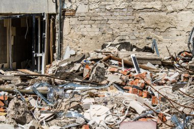 Kramatorsk, Ukrayna, 6 Temmuz 2024. Kramatorsk 'ta popüler bir restoran Haziran 2023' te bir Rus Iskander füzesiyle vuruldu.