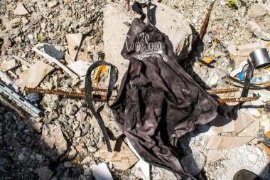 Kramatorsk, Ukrayna, 6 Temmuz 2024. Kramatorsk 'ta popüler bir restoran Haziran 2023' te bir Rus Iskander füzesiyle vuruldu.