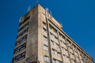 Kramatorsk, Ukrayna, 6 Temmuz 2024. Kramatorsk 'ta popüler bir restoran Haziran 2023' te bir Rus Iskander füzesiyle vuruldu.